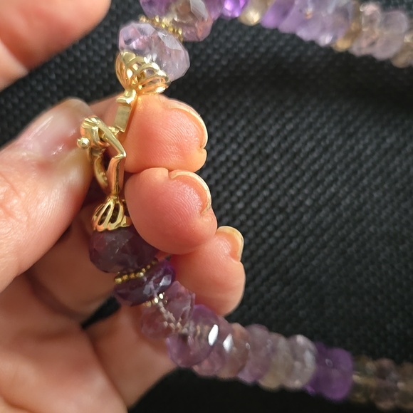14KT Faceted Ametrine Necklace - Picture 7 of 11